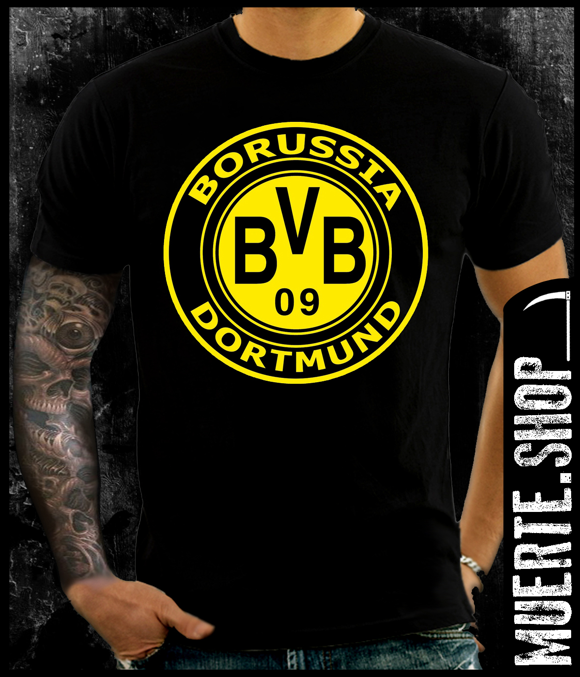 Черна тениска BORUSSIA DORTMUND Черна тениска BORUSSIA DORTMUND